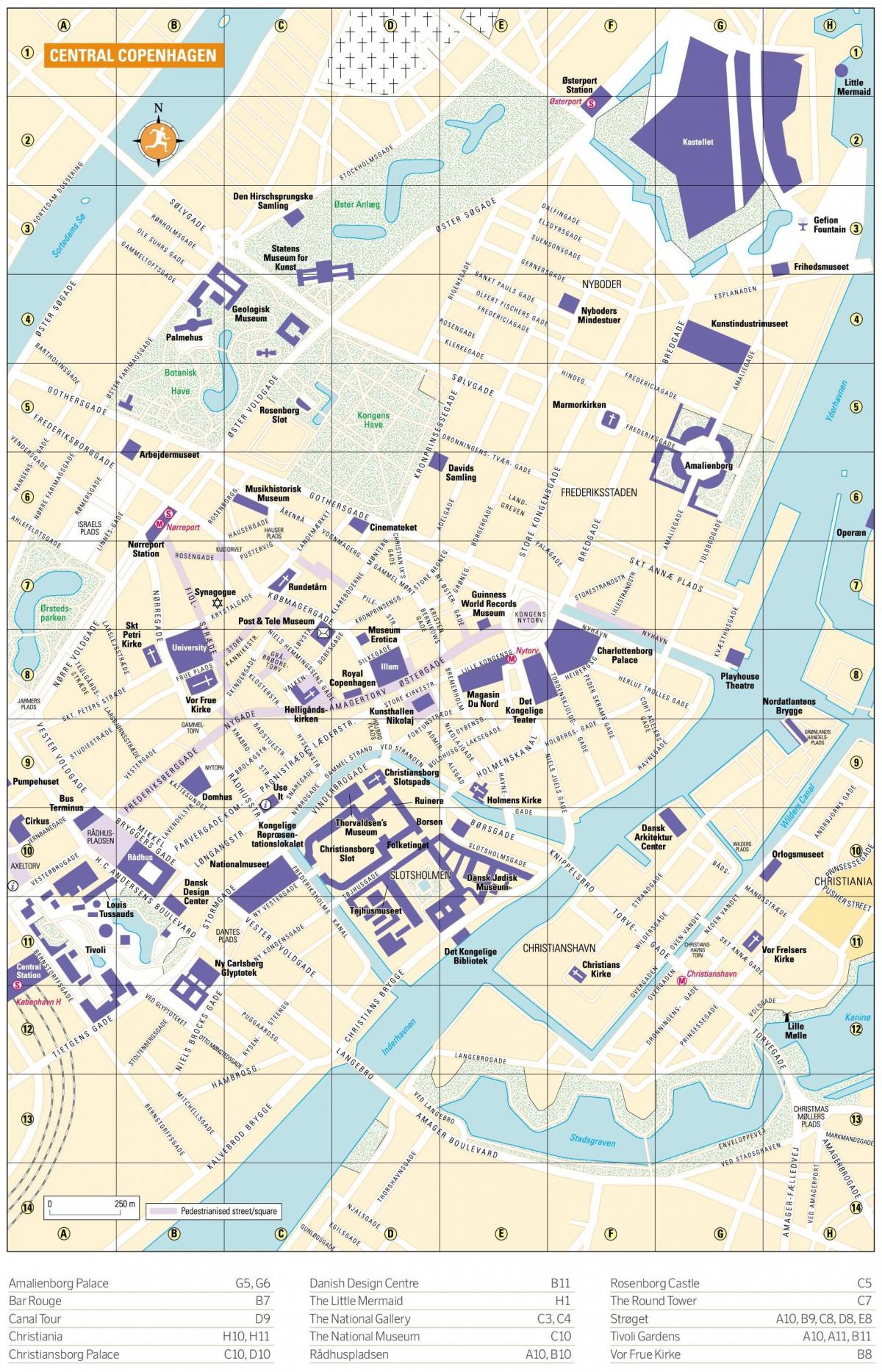 哥本哈根市中心地图
